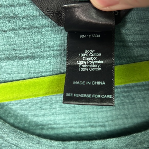 Ali Miles Heather Green 3/4 Sleeve Chiffon Hem Tunic Small - Picture 4 of 7